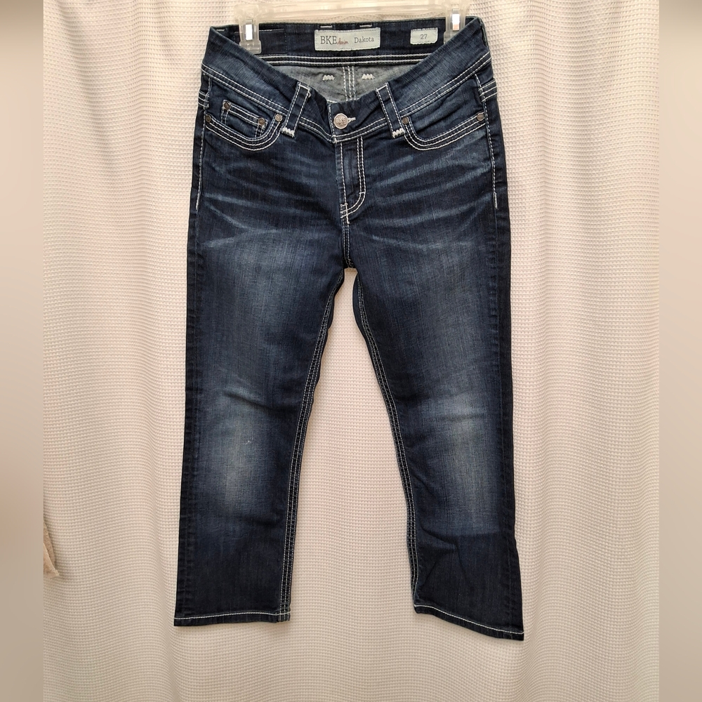 BKE Dakota Dark Blue Slim Jeans Size 27 New